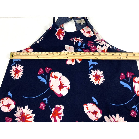 Mudpie Jumpsuit Womens Small Blue Pink Tropical Romper Shorts Pockets Summer - Picture 6 of 10